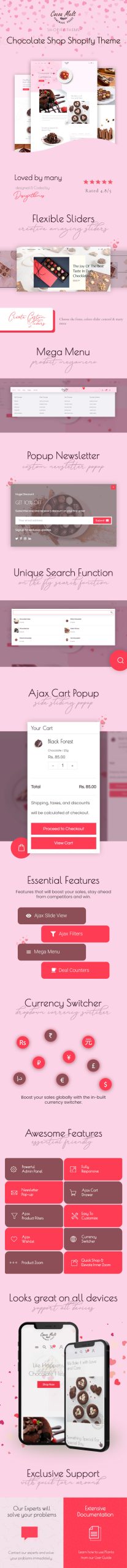 Chokee -蛋糕、糖果和巧克力Shopify主题