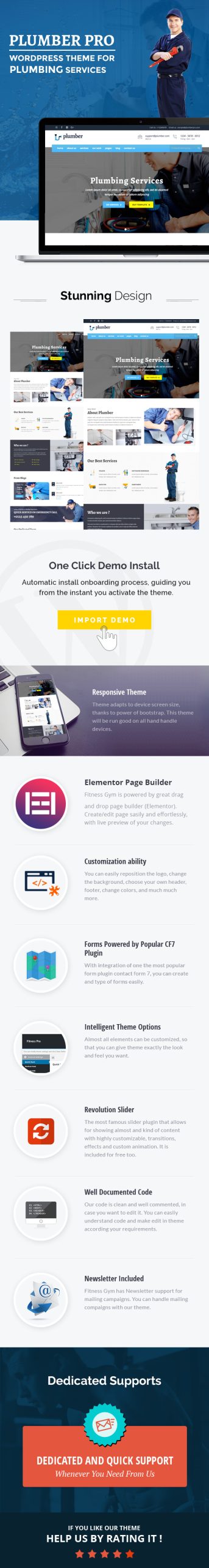 Plumber Pro – WordPress Theme for Construction & Repairing Services