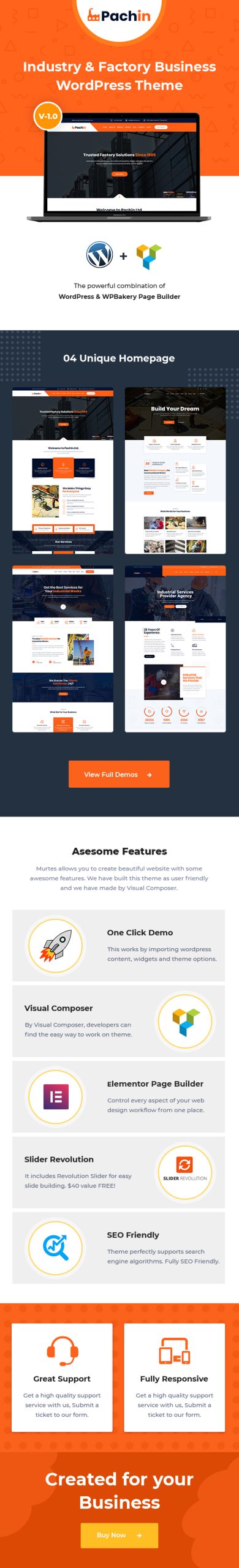 Pachin – Industry & Factory WordPress Theme