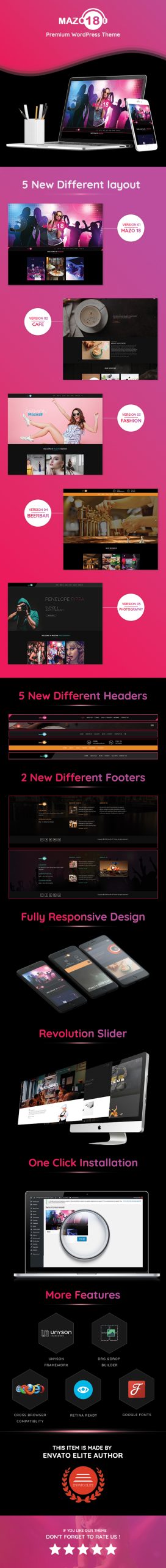 Mazo18 Night Club WordPress Theme