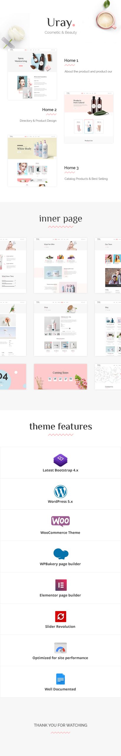 Uray | Cosmetic & Beauty Shop WordPress WooCommerce Theme