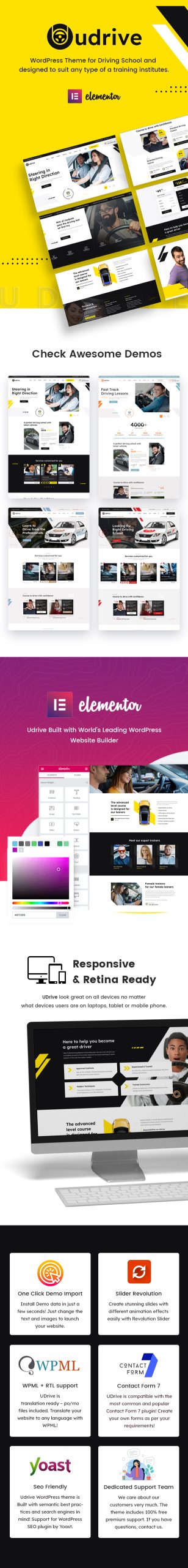 Udrive – Driving School WordPress Theme