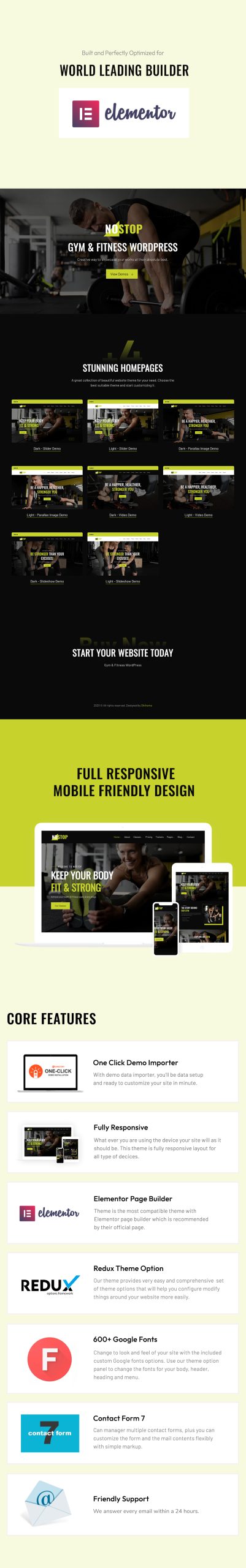 NoStop -健身房和健身WordPress