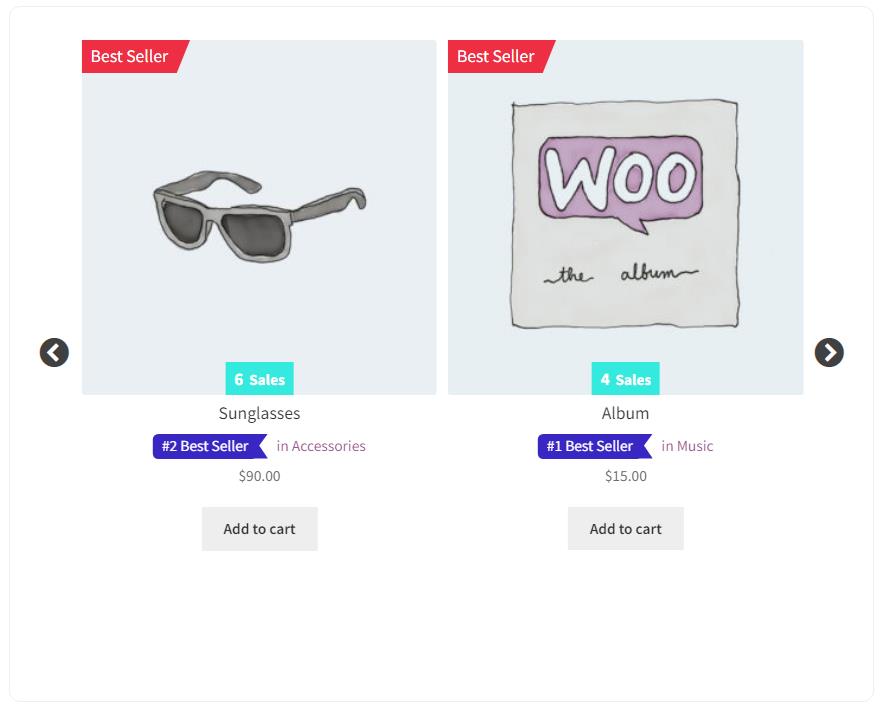 WooCommerce畅销产品