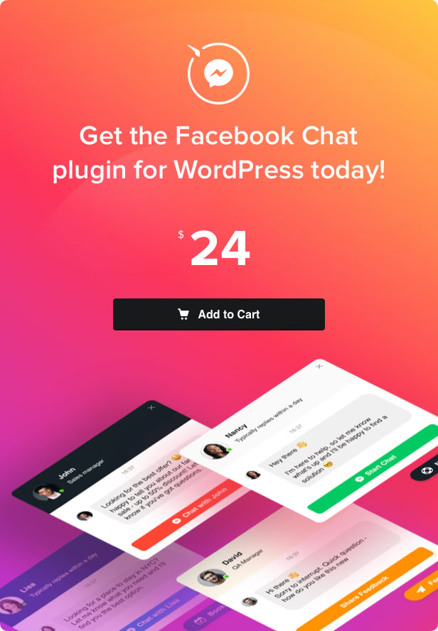 Facebook Chat – Facebook Messenger for WordPress