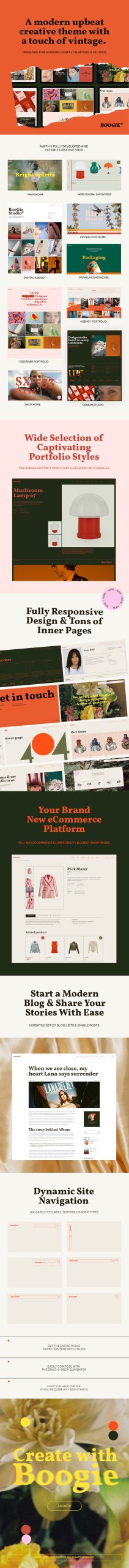Boogie – Design Agency and Portfolio Theme