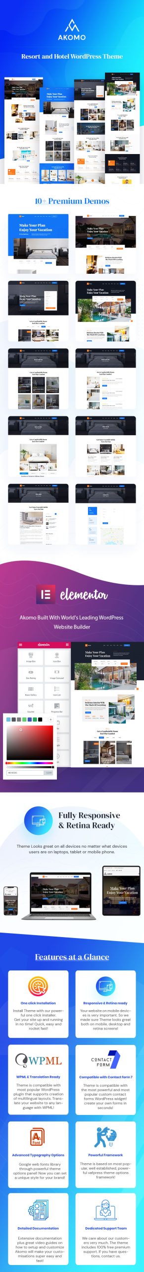 Akomo – Resort and Hotel WordPress Theme