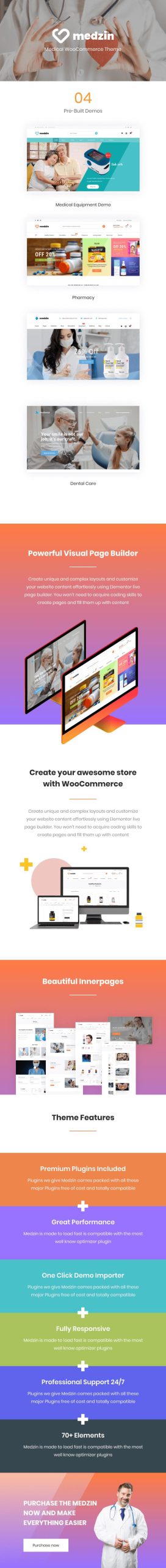 Medzin ‘ C多用途医疗WooCommerce WordPress主题