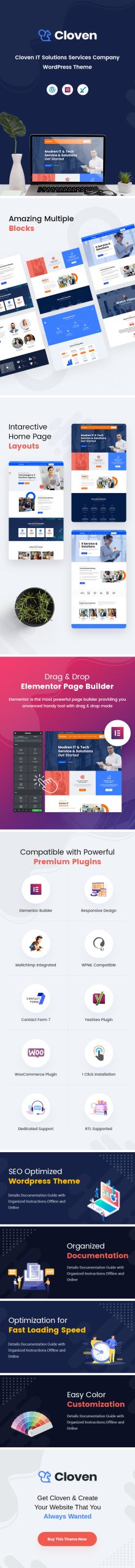 Cloven – IT Solutions Services Company WordPress Theme + RTL