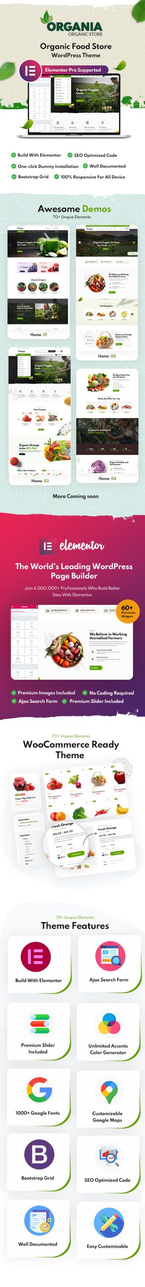 Organia – Organic Food Store WordPress Theme