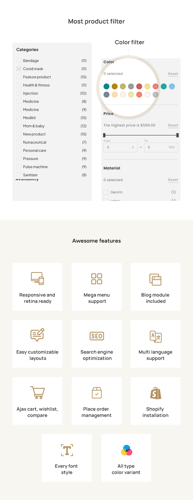 Aolie -独特而时尚的珠宝Shopify 2.0主题