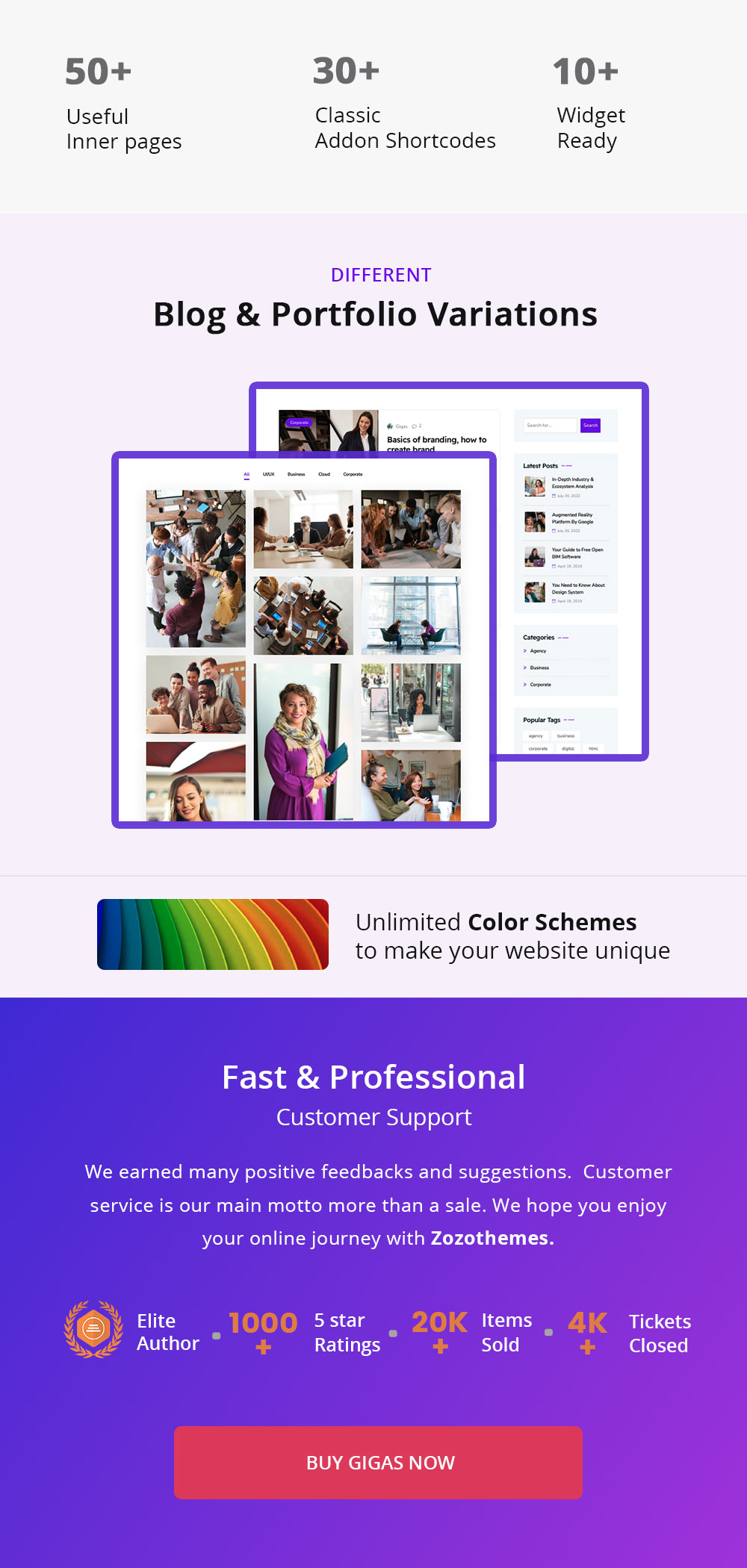 Gigas – SaaS WordPress主题