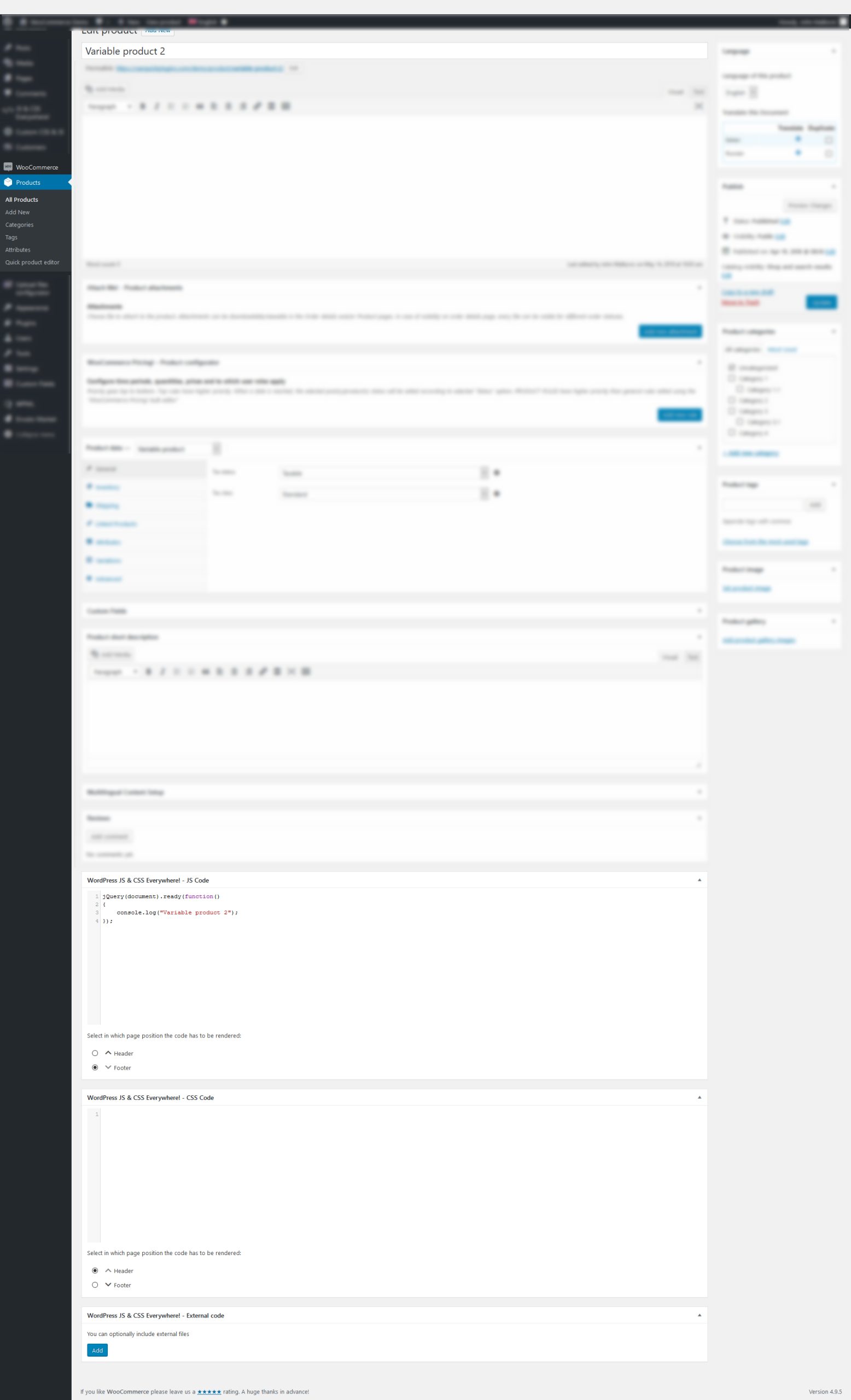 自定义页面中的JavaScript和CSS！