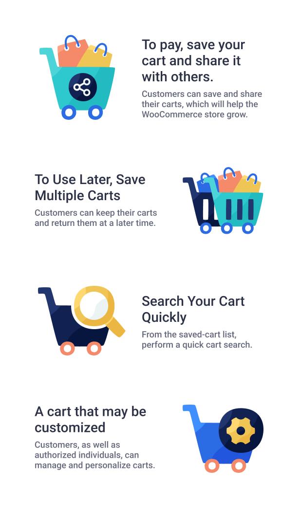 WooCommerce保存和共享购物车插件