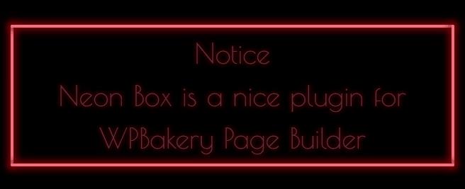 VC Neon Box-WPBakery页面生成器的漂亮字体和效果